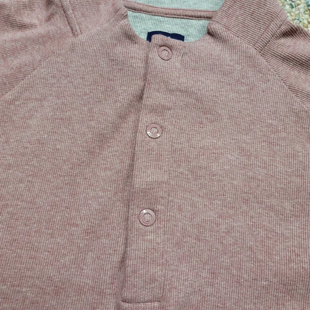 johnnie-O Henley Pullover Mens Large Malibu Red Long Sleeve Mock Neck JMKO2390